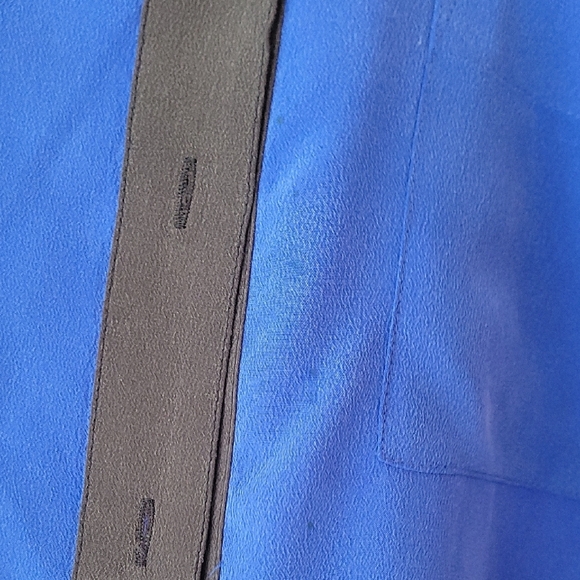 Equipment Size S Blue and Black Button-Up Blouse - Picture 4 of 5